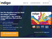 Tablet Screenshot of indigocard.com